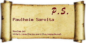 Paulheim Sarolta névjegykártya